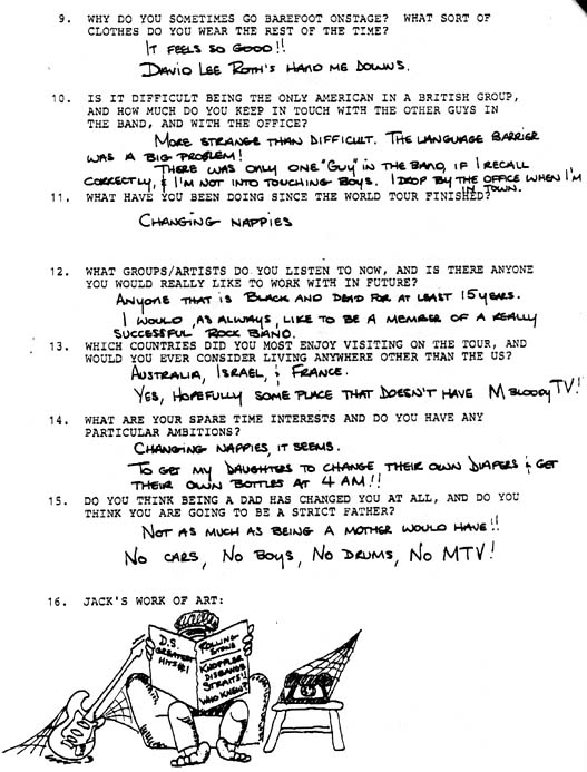 jack sonny -- questionnaire pt. 2